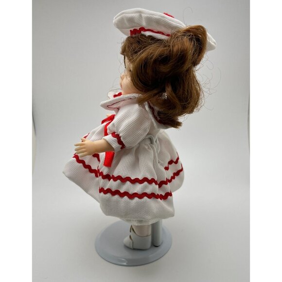 Vintage Ginny Dress Me Doll Red Head Sailor Outfit Vogue Dolls 1984 with Stand - Picture 4 of 7